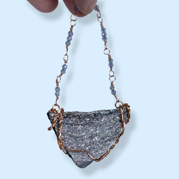 Copper Wire Sparkling Stone Decorative Pendant - Picture 2 of 5